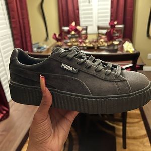 Gray Fenty Platform Sneakers, 9.5